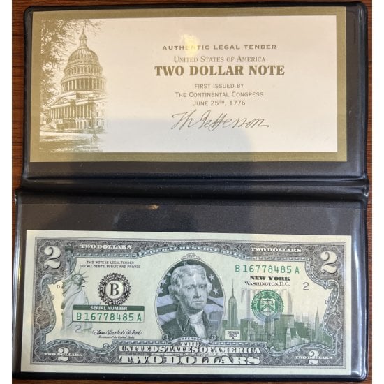 (image for) 2003 Uncirculated Two Dollar Bill $2 State Overprint with Case - Click Image to Close