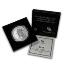 (image for) 2010 P 5 Oz America The Beautiful Hot Springs Coin W Box & COA