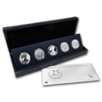 (image for) 2011 25th Anniversary Silver Eagle 5 coin Set With Box COA
