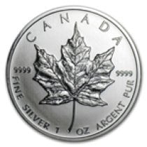 (image for) 2011 Canada $5 1 oz Silver Maple Leaf Coin .9999 Fine Silver BU
