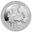 (image for) 2013 5 oz Silver ATB Mount Rushmore National Park SD