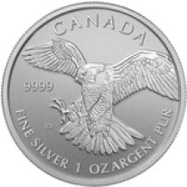 (image for) 2014 1oz Canadian Silver Peregrine Falcon Coin Birds Of Prey