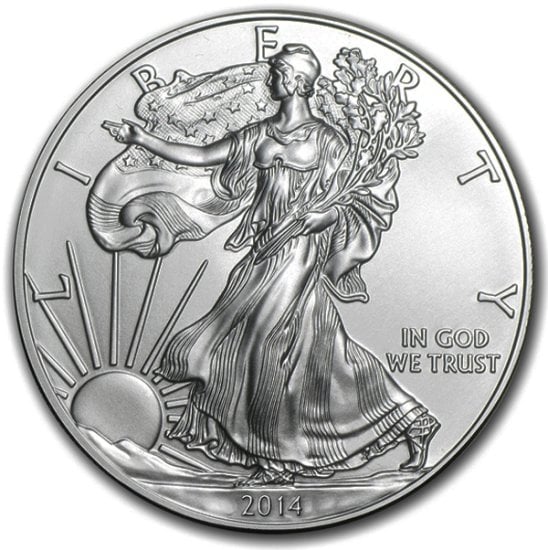 (image for) 2014 1 oz American Silver Eagle Coin BU With AIR-TITE Holder - Click Image to Close