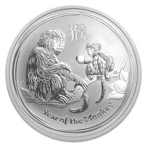 (image for) 2016 1/2 oz .999 Fine Silver Australian Year of the Monkey Coin - In Capsule