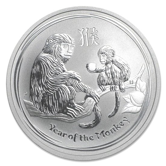 (image for) 2016 1/2 oz .999 Fine Silver Australian Year of the Monkey Coin - In Capsule - Click Image to Close