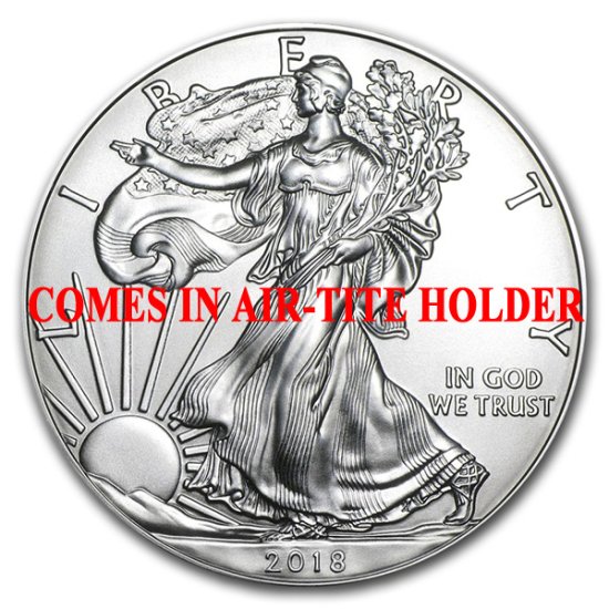 (image for) 2018 1 oz American Silver Eagle Coin BU - AIR-TITE - Click Image to Close