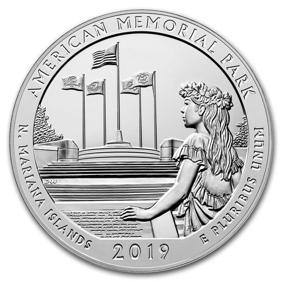 (image for) 2019 5 oz Silver ATB American Memorial Park, MP - Click Image to Close