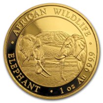 (image for) 2020 Somalia 1 oz Gold Elephant Coin BU