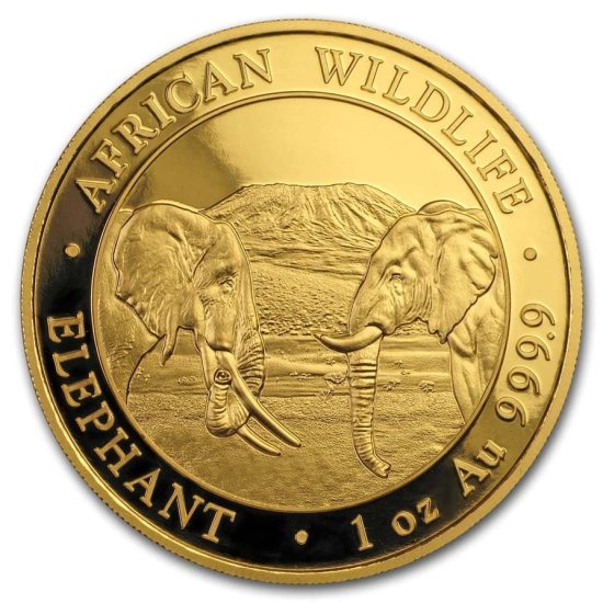 (image for) 2020 Somalia 1 oz Gold Elephant Coin BU - Click Image to Close