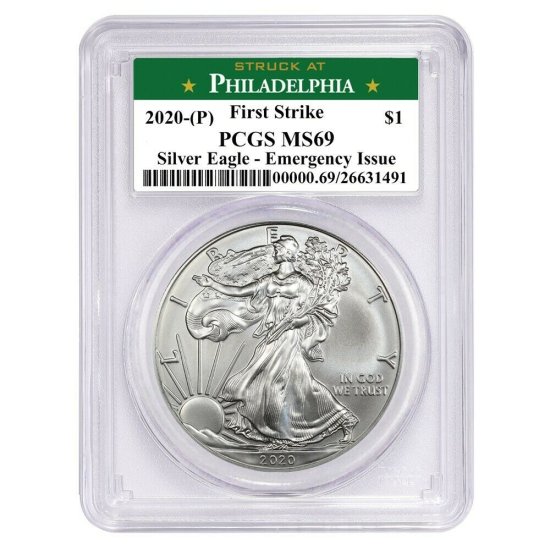 (image for) 2020 (P) Struck At Philadelphia Silver Eagle PCGS MS69 FS - Click Image to Close