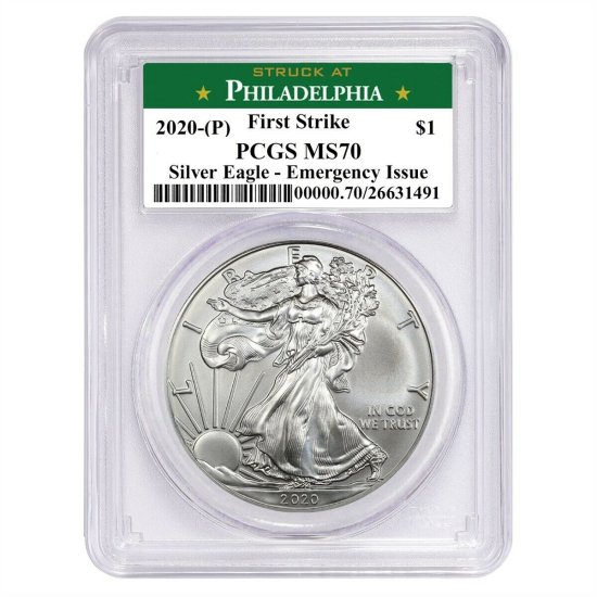 (image for) 2020 (P) Struck At Philadelphia Silver Eagle PCGS MS70 FS - Click Image to Close