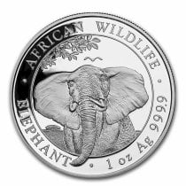 (image for) 2021 1 oz Silver Somalian African Elephant Coin BU