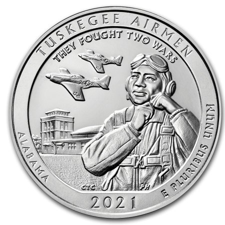 2021 5 oz Silver ATB Tuskegee Airmen National Historic Site AL