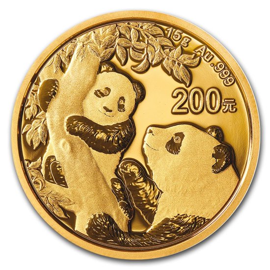 (image for) 2021 15 Grams Chinese Gold Panda Coin 200 Yuan BU - Click Image to Close