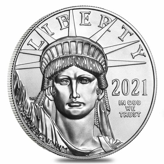 (image for) 2021 1 oz .9995 Fine Platinum American Eagle $100 Coin BU - Click Image to Close