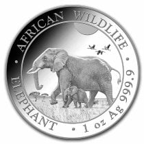 (image for) 2022 1 oz Silver Somalian African Elephant Coin BU