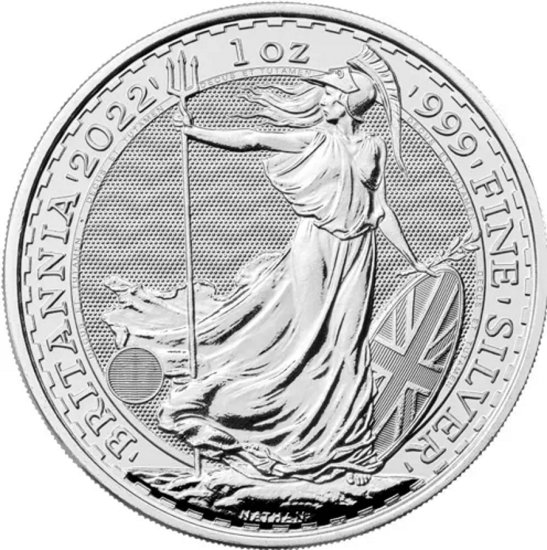 (image for) 2022 1 oz Silver Britannia Coin BU - Click Image to Close