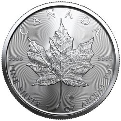 2019 1 oz Canadian Silver Maple Leaf $5 Coin 1 Troy Ounce of 9999 Fine Silver 