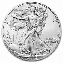 (image for) 2022 1 oz American .999 Fine Silver Eagle Coin - BU