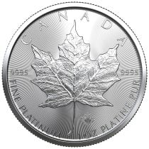 (image for) 2022 1 oz .9995 Fine Platinum Canadian Maple Leaf $50 Coin BU