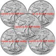 (image for) Lot of 5 - 2023 1 oz 999 Fine Silver American Eagle Coin BU - In AirTite Holder