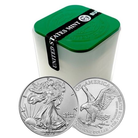 Roll of 20 - 2023 1 oz .999 Fine Silver American Silver Eagle Coin BU