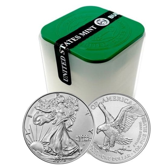 (image for) Roll of 20 - 2023 1 oz .999 Fine Silver American Silver Eagle Coin BU - Click Image to Close