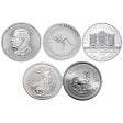 (image for) Lot of 5 - 2024 1 oz Silver Coins from Around The World BU