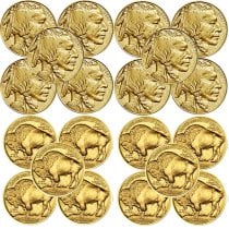 (image for) Lot of 10 - 2024 1 oz .9999 Fine Gold American Buffalo Coin BU