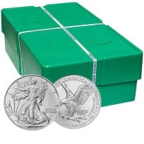 (image for) Box of 500 - 2024 1 oz .999 Fine Silver American Eagle $1 Coin BU