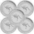 (image for) Lot of 5 - 2024 1 oz Silver Australian Kangaroo Coin BU