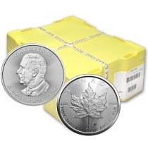 (image for) Box of 500 - 2024 1 oz Canadian .9999 Fine Silver Maple Leaf $5 Coin BU
