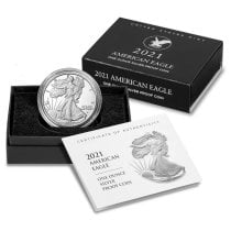 (image for) 2021-W 1 oz Proof Silver American Eagle With Box & COA - Type 2