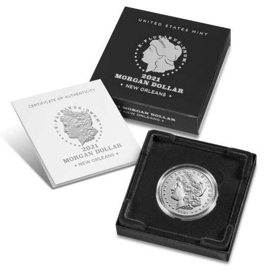 (image for) Morgan 2021 Silver Dollar with New Orleans O Privy Mark - 21XD - Click Image to Close