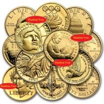 (image for) U.S. Mint Gold $5 Commem BU/Proof (AGW .24187 oz, Capsule only)