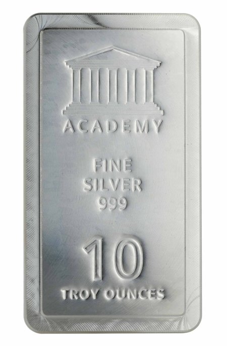 ACADEMY Stacker® 10 oz Silver Bullion Bar 999 Fine Silver