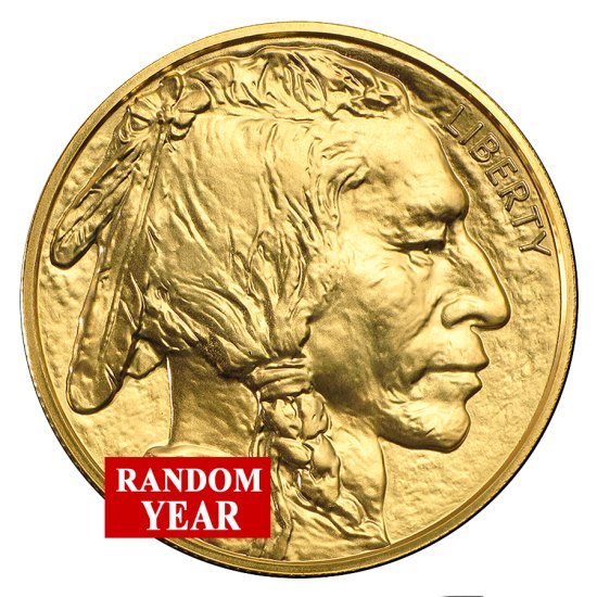 (image for) Random Year ( 2010 ) - 1 oz American .9999 Fine Gold Buffalo Coin - Click Image to Close