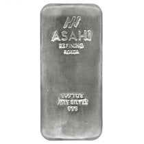 (image for) 100 oz Asahi Silver Bar .999 Fine Silver - Asahi Florida Bars
