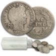 (image for) Barber Dimes 90% Silver 50 Coin Roll $5 Face Value Avg. Circ.