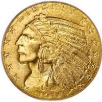 $5 Indian Gold Coins 1908-1929