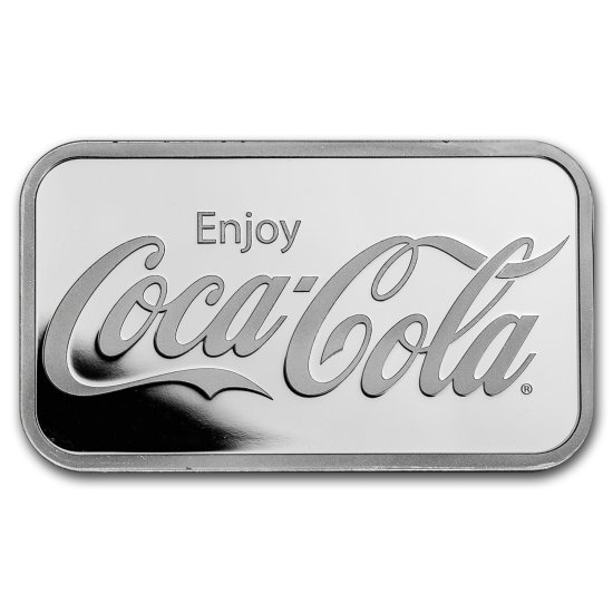 Coca-Cola® 1 oz .999 Pure Silver Bar [COKE-SLV-1-OZ-BAR] - $32.12
