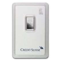 (image for) 2 Gram Credit Suisse Platinum Bar 999 Fine With Assay