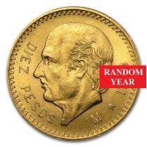 (image for) 1906 Mexico Gold 10 Diez Pesos AGW .2411 Oz.