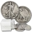 (image for) Halves Walking Liberty $10 90% Silver 20 Coin Roll Avg. Circ