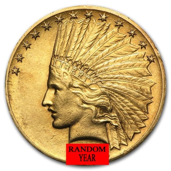 1 OZ COPPER ROUND 1907 INDIAN $10 GOLD COIN DESIGN 
