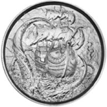 (image for) 2 oz Silver The Kraken Ultra High Relief Silver Round