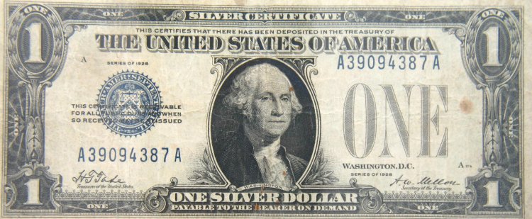 (image for) 1928 $1 Silver Certificate G-VG - Click Image to Close