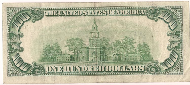 (image for) 1950 C $100 One Hundred Dollars Federal Reserve Note Currency - Click Image to Close