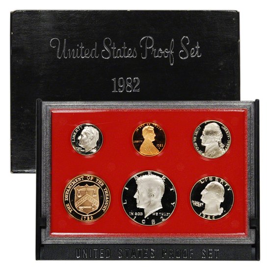 (image for) 1982 US Mint Proof Set Coins - Click Image to Close