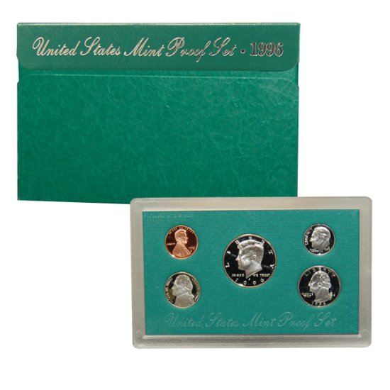 (image for) 1996 US Mint Proof Set Coins - Click Image to Close
